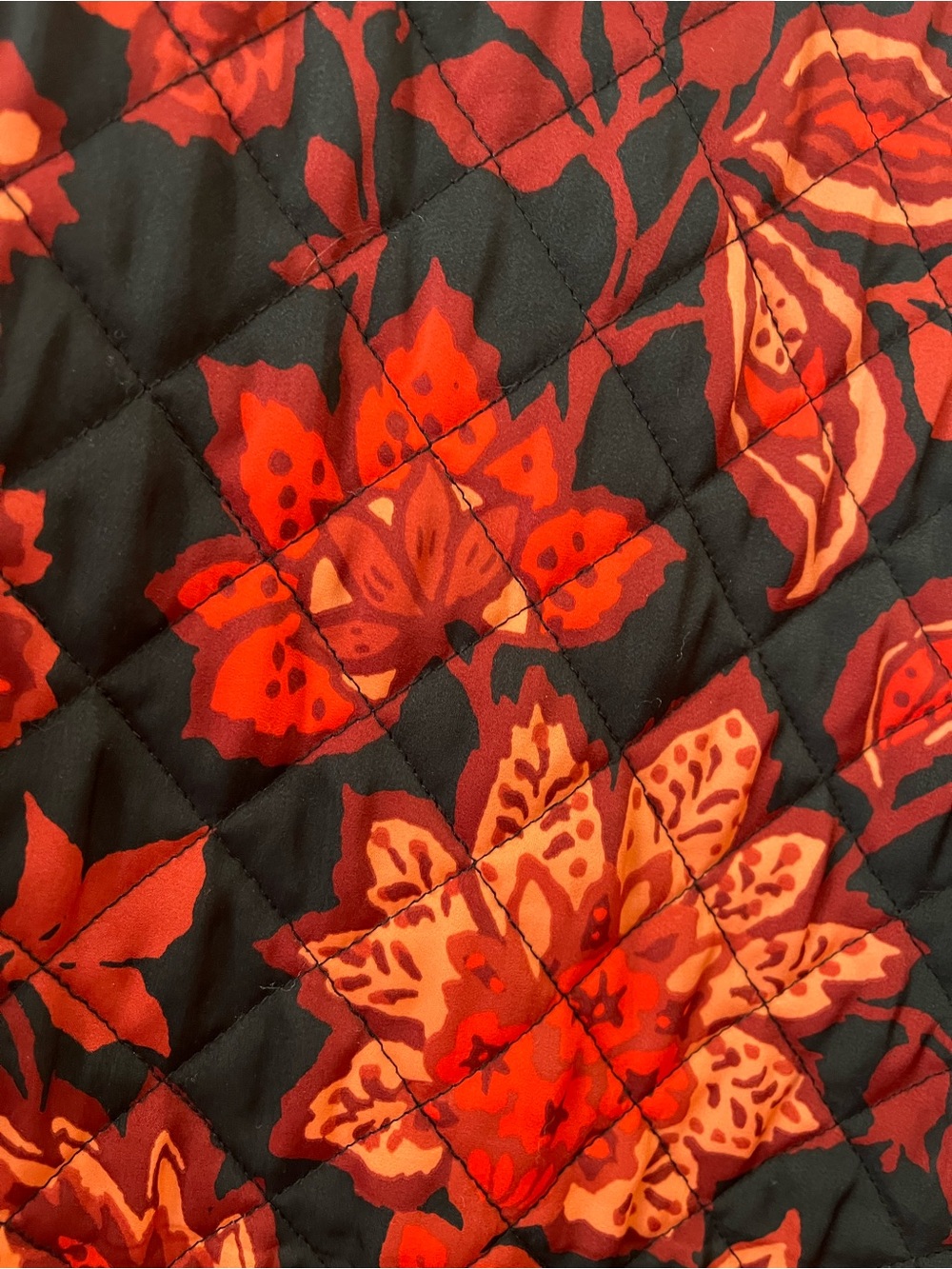 Jason Wu Red Floral Quilted Bomber Jacket - Picture 8 of 8